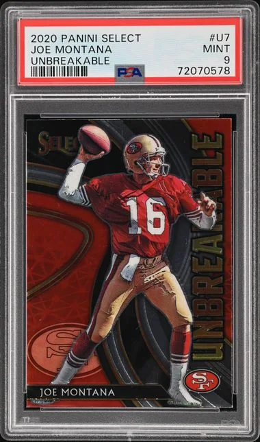 2020 Panini Select Joe Montana Unbreakable #U7 card image