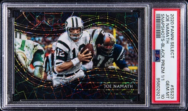 2020 Panini Select Joe Namath Snapshots Black Prizm #SS23 card image