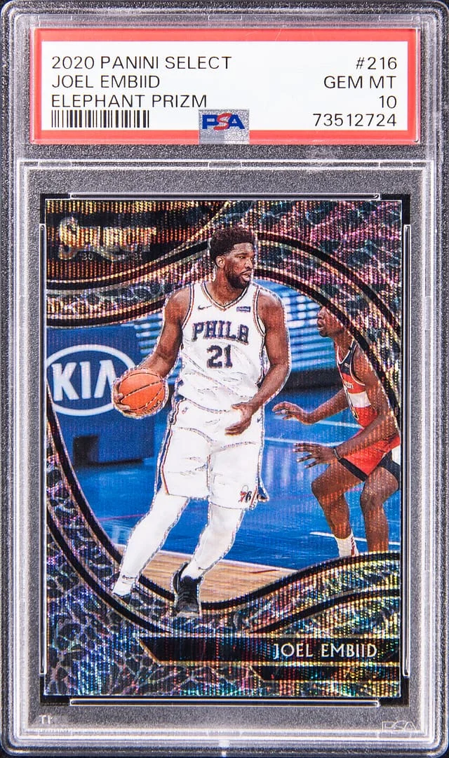 2020 Panini Select Joel Embiid Elephant Prizm #216 card image