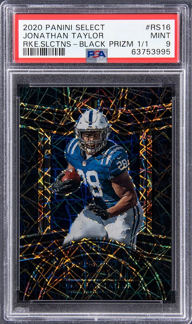 2020 Panini Select Jonathan Taylor Selections Black Prizm #RS16 card image