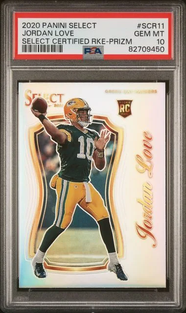 2020 Panini Select Jordan Love Select Certified Rookies #SCR11 card image