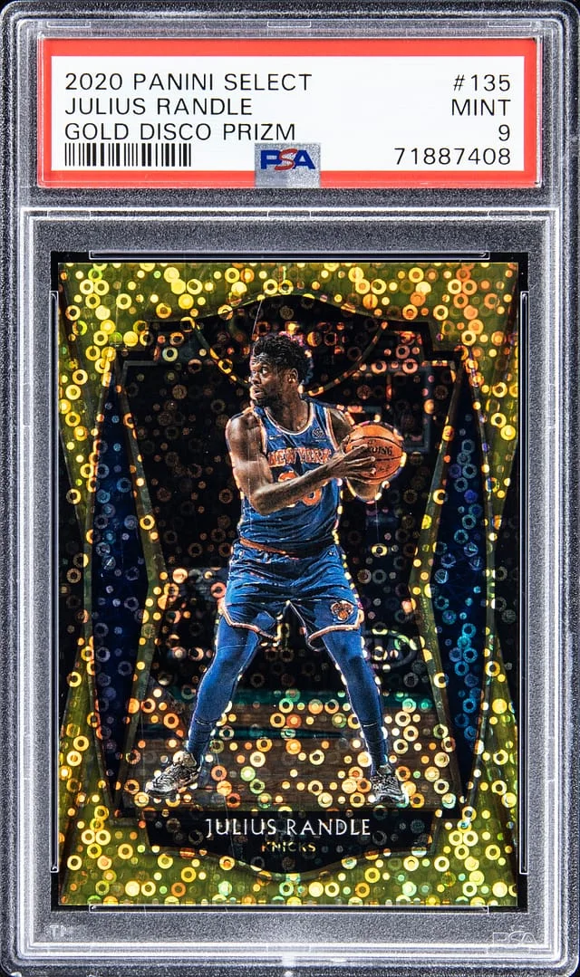 2020 Panini Select Julius Randle Gold Disco Prizm #135 card image