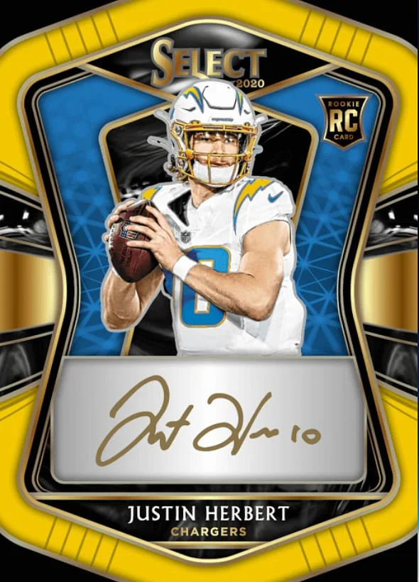 2020 Panini Select Justin Herbert Signatures #JHE card image