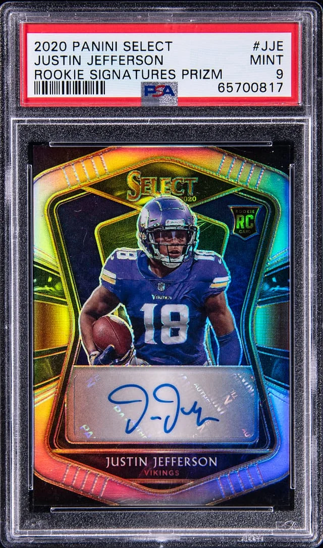 2020 Panini Select Justin Jefferson Signatures #JJE card image