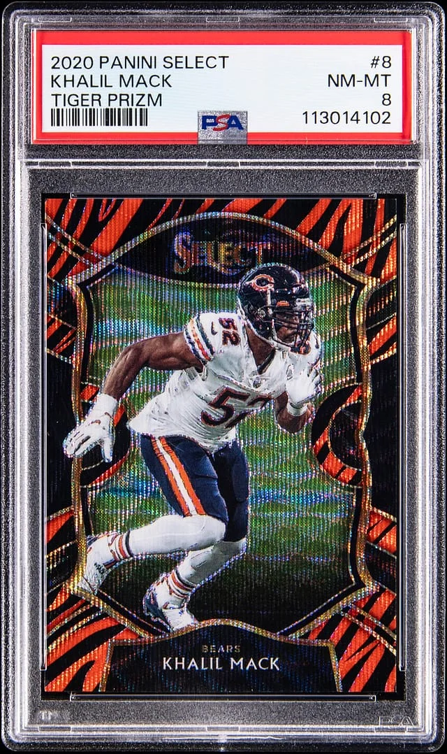 2020 Panini Select Khalil Mack Tiger Prizm #8 card image