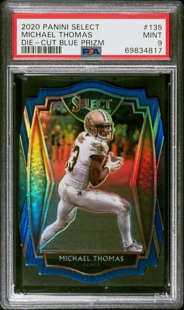 2020 Panini Select Michael Thomas Die-Cut Blue Prizm #135 card image