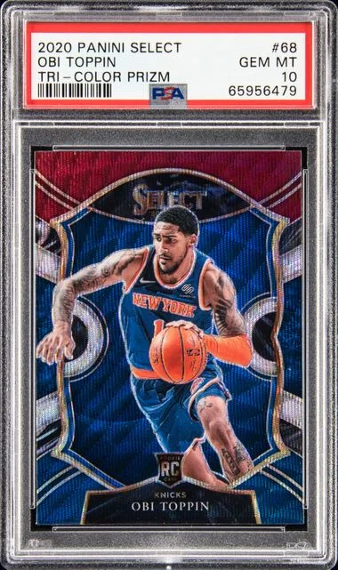 2020 Panini Select Obi Toppin Tri-Color Prizm #68 card image