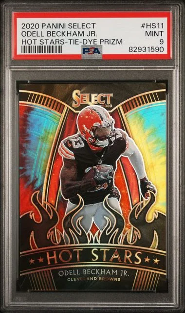 2020 Panini Select Odell Beckham Jr. Hot Stars Tie-Dye Prizm #HS11 card image