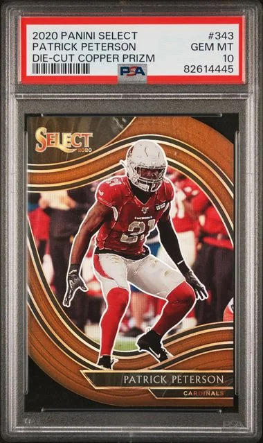 2020 Panini Select Patrick Peterson Die-Cut Copper Prizm #343 card image