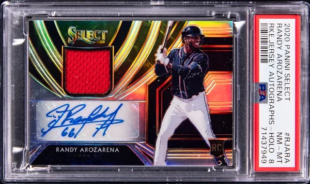 2020 Panini Select Randy Arozarena Jersey Autographs Holo #RJA-RA card image