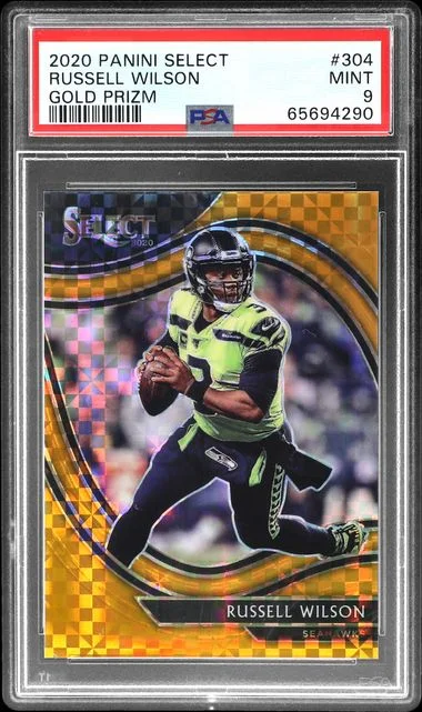 2020 Panini Select Russell Wilson Gold Prizm #304 card image