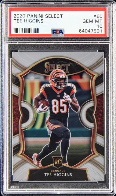 2020 Panini Select Tee Higgins Die-Cut Red Prizm #60 card image