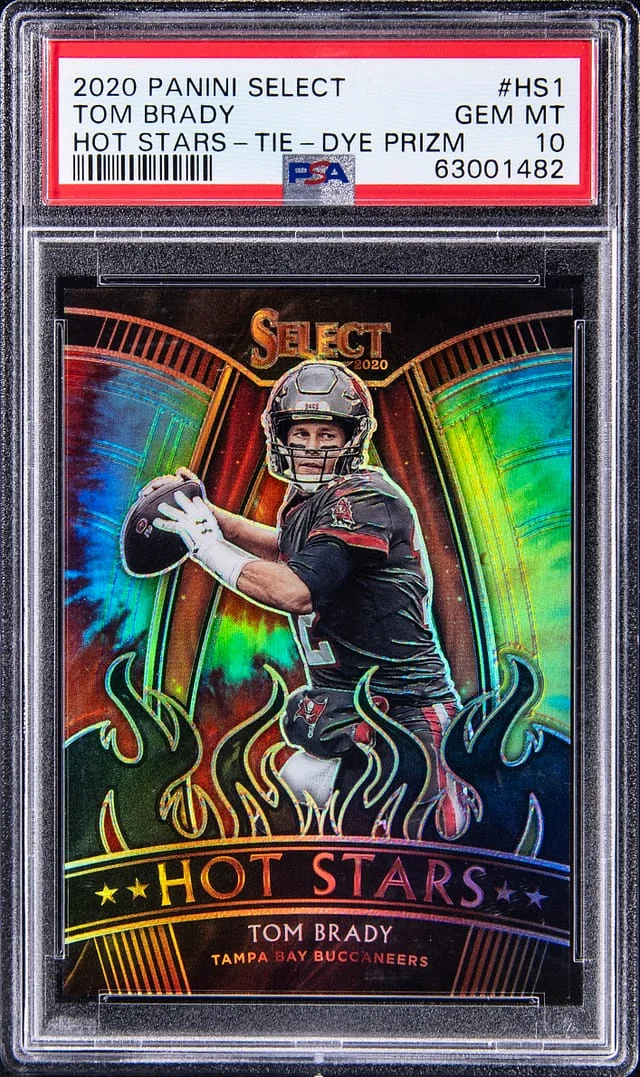 2020 Panini Select Tom Brady Hot Stars Tie-Dye Prizm #HS1 card image