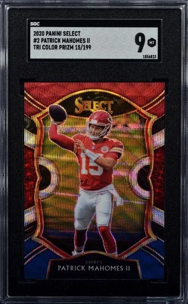 2020 Panini Select Tri Color Prizm - Jersey Number - Patrick Mahomes II #no-number card image