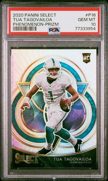 2020 Panini Select Tua Tagovailoa Phenomenon Prizm #P16 card image