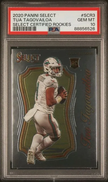2020 Panini Select Tua Tagovailoa Certified Rookies #SCR3 card image
