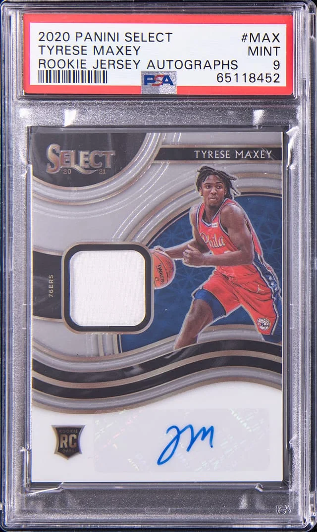 2020 Panini Select Tyrese Maxey Jersey Autographs #MAX card image