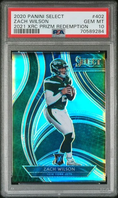 2020 Panini Select Zach Wilson 2021 XRC Prizm Redemption #402 card image