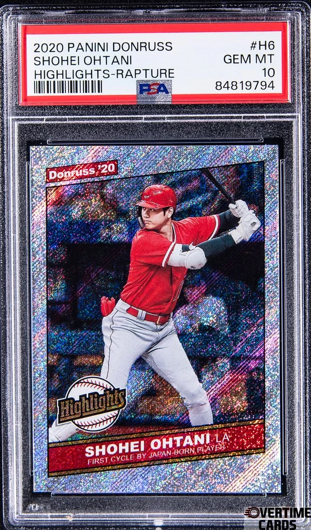 2020 Panini Shohei Ohtani Donriss Highlights Rapture #H6 card image