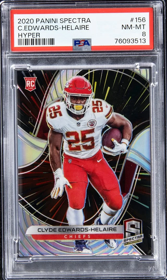 2020 Panini Spectra Clyde Edwards-Helaire Hyper #156 card image