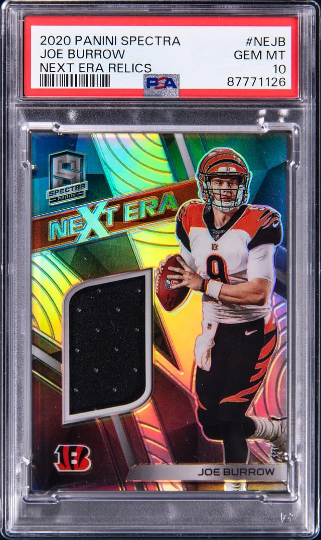 2020 Panini Spectra Joe Burrow Next Era Relics #NE-JB card image