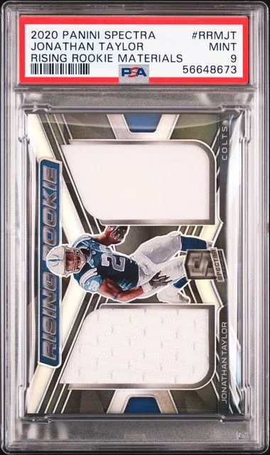 2020 Panini Spectra Jonathan Taylor Rising Materials #RRMJT card image