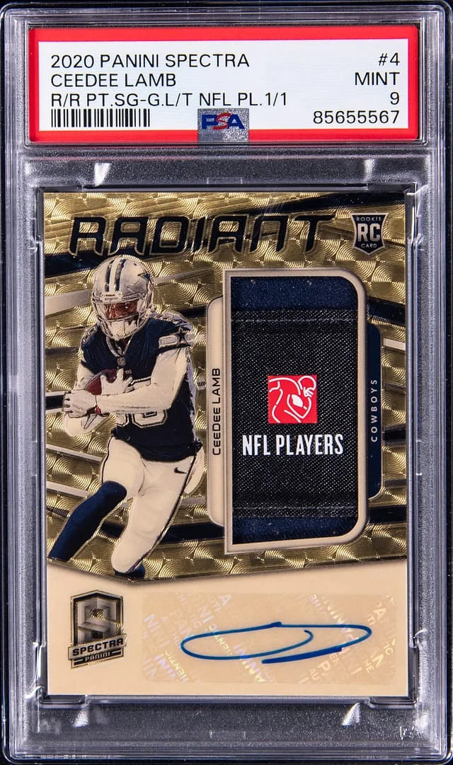 2020 Panini Spectra Radiant Patch Signatures Laundry #no-number card image
