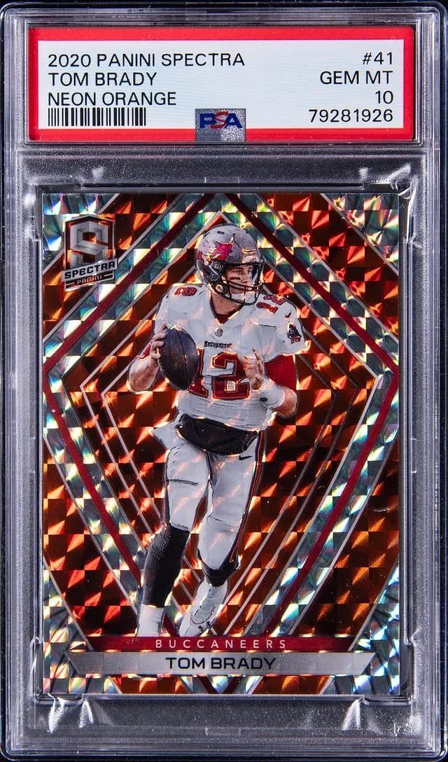 2020 Panini Spectra Tom Brady Neon Orange #41 card image