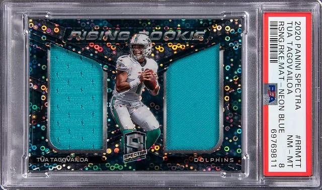 2020 Panini Spectra Tua Tagovailoa Rising Materials #RRM-TT card image