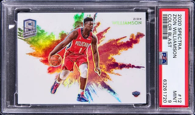 2020 Panini Spectra Zion Williamson Color Blast #12 card image