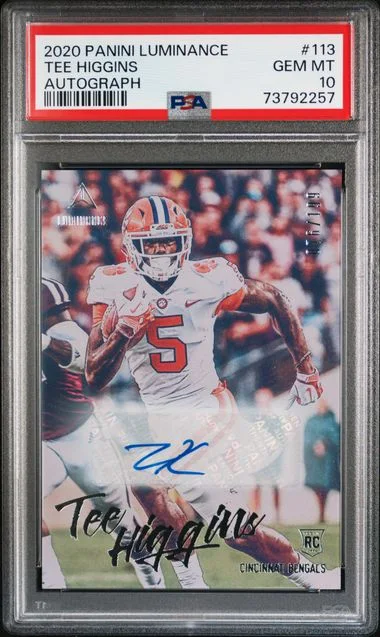 2020 Panini Tee Higgins Luminance Autograph #113 card image