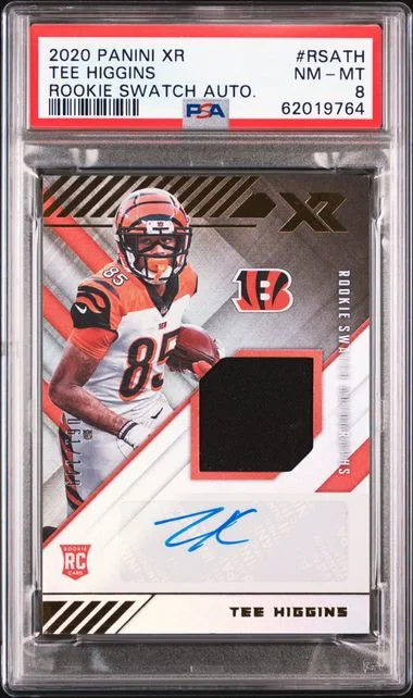 2020 Panini Tee Higgins Xr Swatch Autographs #RSA-TH card image