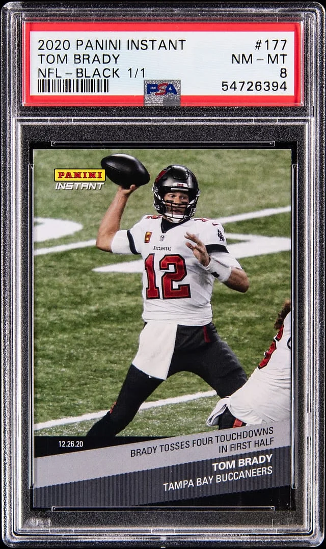 2020 Panini Tom Brady Instant NFL Black #177 card image