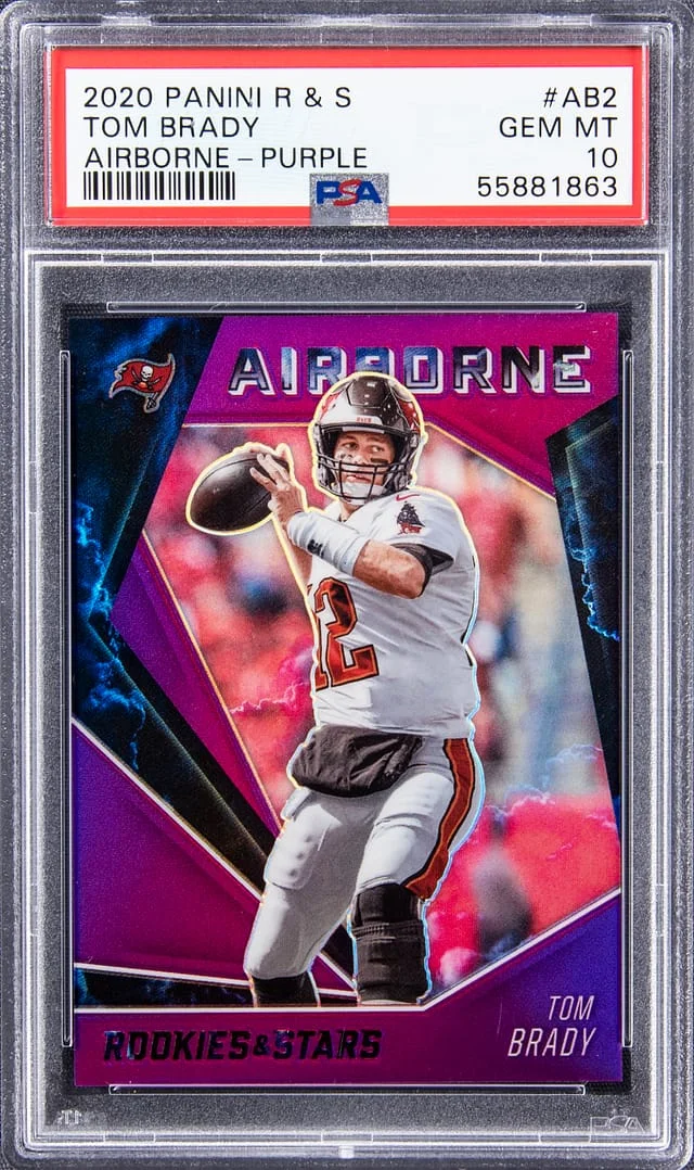 2020 Panini Tom Brady & Stars Airborne Purple #AB2 card image