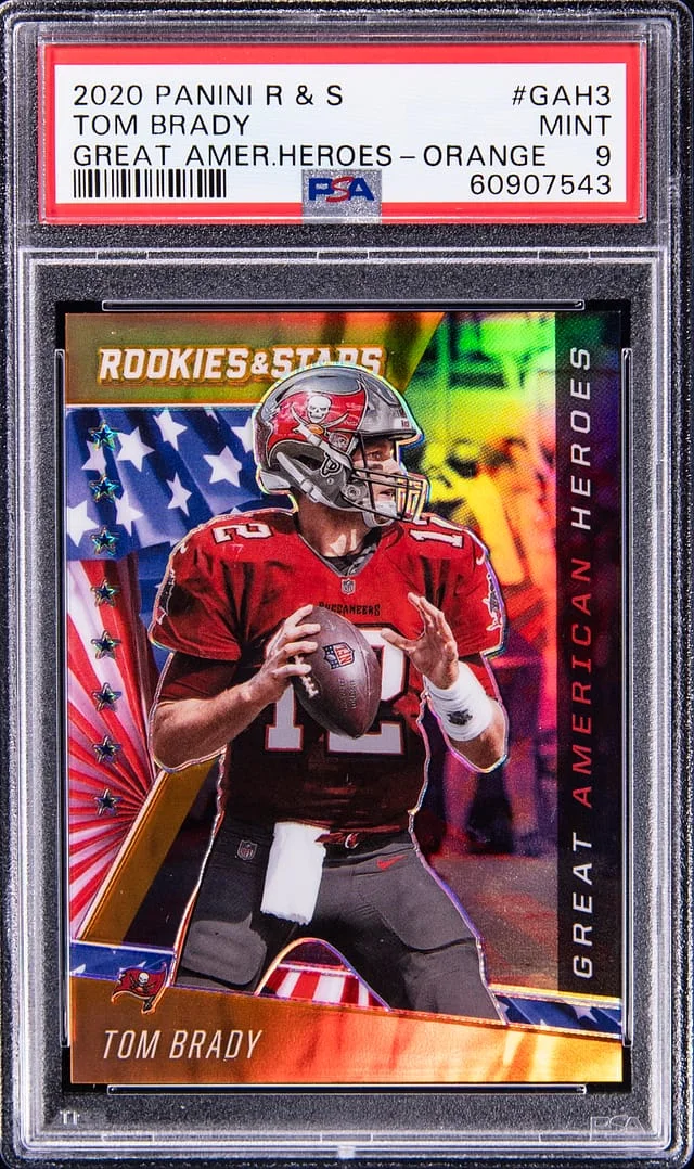 2020 Panini Tom Brady Rookies & Stars Great American Heroes Orange #GAH3 card image