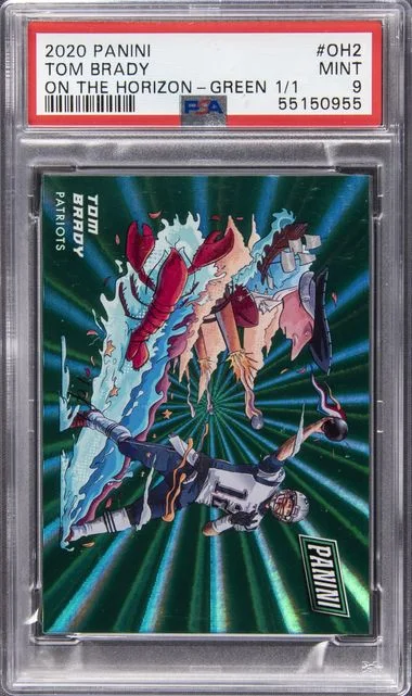 2020 Panini Tom Brady On The Horizon Green #OH-2 card image