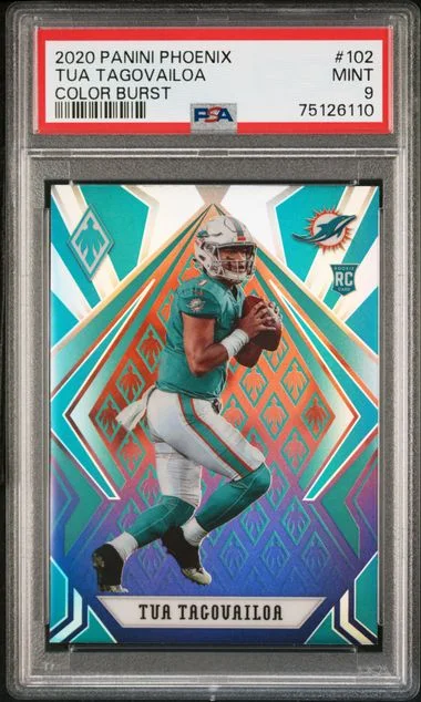 2020 Panini Tua Tagovailoa Limited Patch Autograph-Ruby Spotlight #102 card image