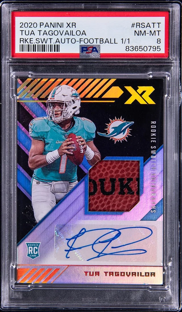 2020 Panini Tua Tagovailoa XR Swatch Autographs Football #RSA-TT card image