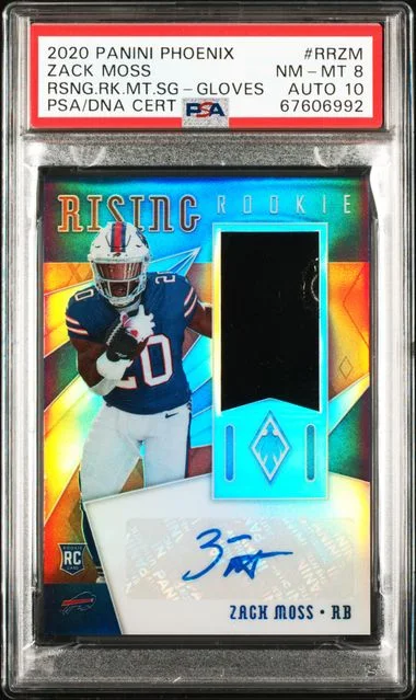 2020 Panini Zack Moss Phoenix Rising Material Signatures Gloves #RR-ZM card image