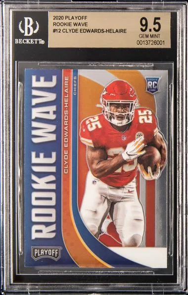 2020 Playoff Clyde Edwards-Helaire Wave #12 card image