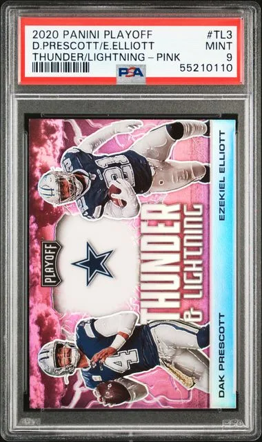 2020 Playoff Dak Prescott/Ezekiel Elliott Thunder & Lightning #TL3 card image