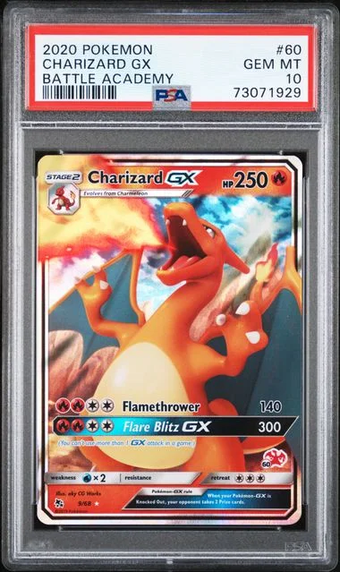 2020 Pokemon Battle Academy Rare Holofoil Charizard GX #60 card image