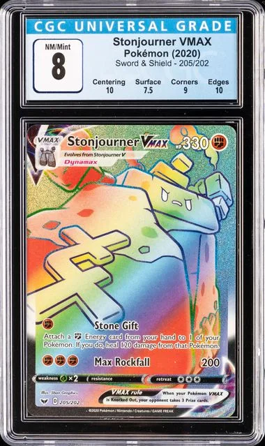 2020 Pokemon Holo Stonjourner Vmax #205 card image