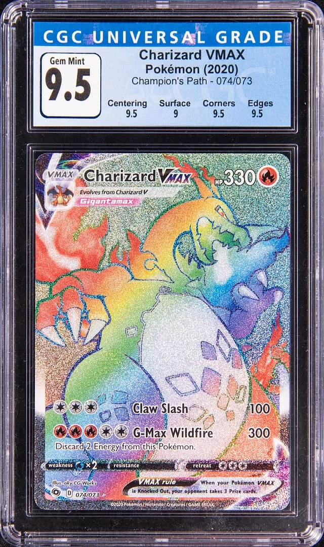 2020 Pokemon Scarlet & Violet Champions Path Charizard VMAX #074 card image