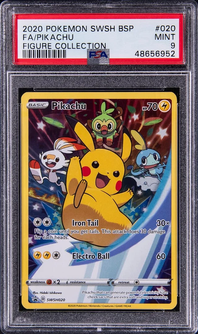 2020 Pokemon Sword and Shield Black Star Promo Full Art Pikachu #020 card image