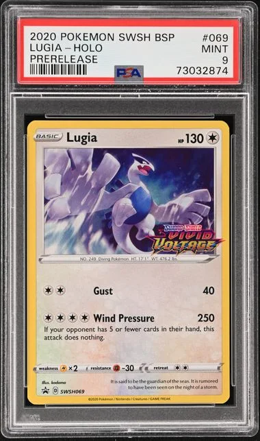 2020 Pokemon Sword & Shield Black Star Promo Prerelease Holofoil Lugia #069 card image