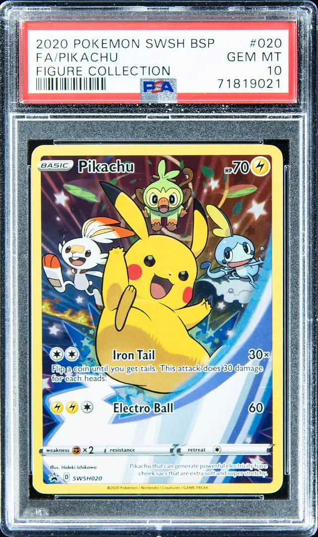 2020 Pokemon Sword & Shield Black Star Promos Figure Collection FA/Pikachu #SWSH020 card image