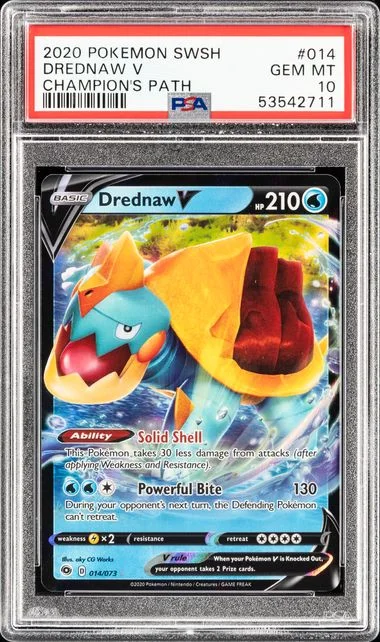 2020 Pokemon Sword & Shield Champion's Path Drednaw V #014 card image