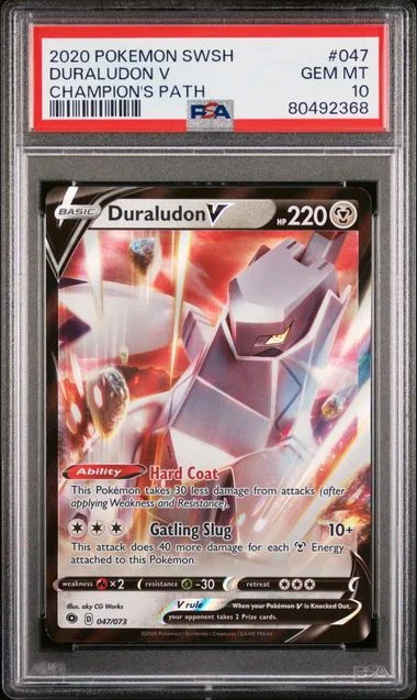 2020 Pokemon Sword & Shield Champion's Path Duraludon V #047 card image