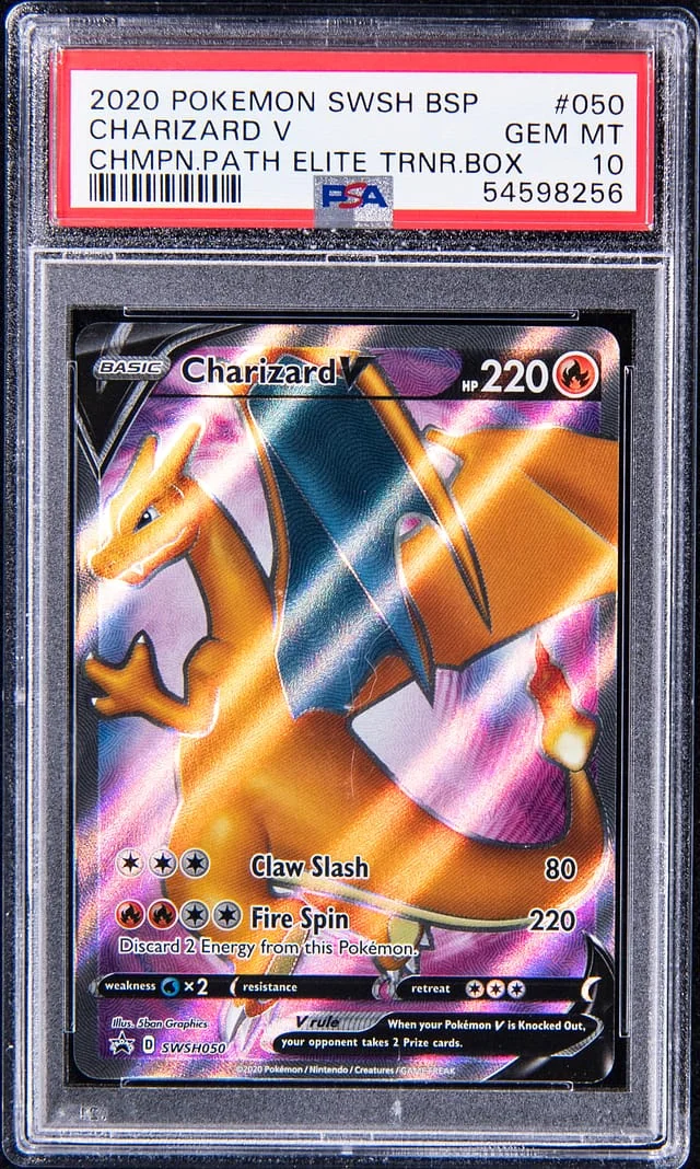 2020 Pokemon Sword & Shield Champion's Path Elite Trainer Box Charizard V #050 card image